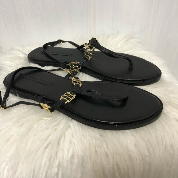 BCBG MaxAzria Audrina Black Thong Sandals - Picture 5 of 12